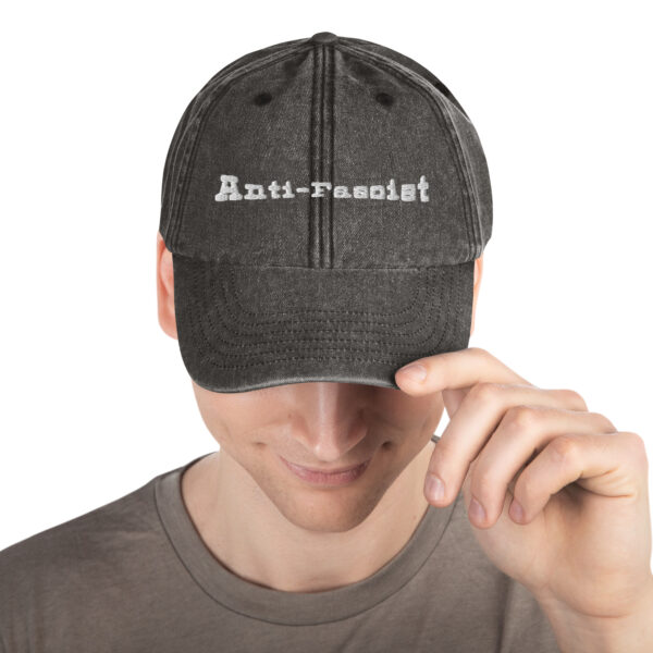 Vintage Embroidered Anti-Fascist Hat